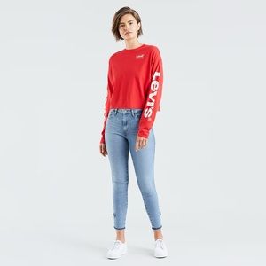 BNWT 721 HIGH RISE SKINNY WOMEN'S JEANS WITH ANKLE BOWS size 28.